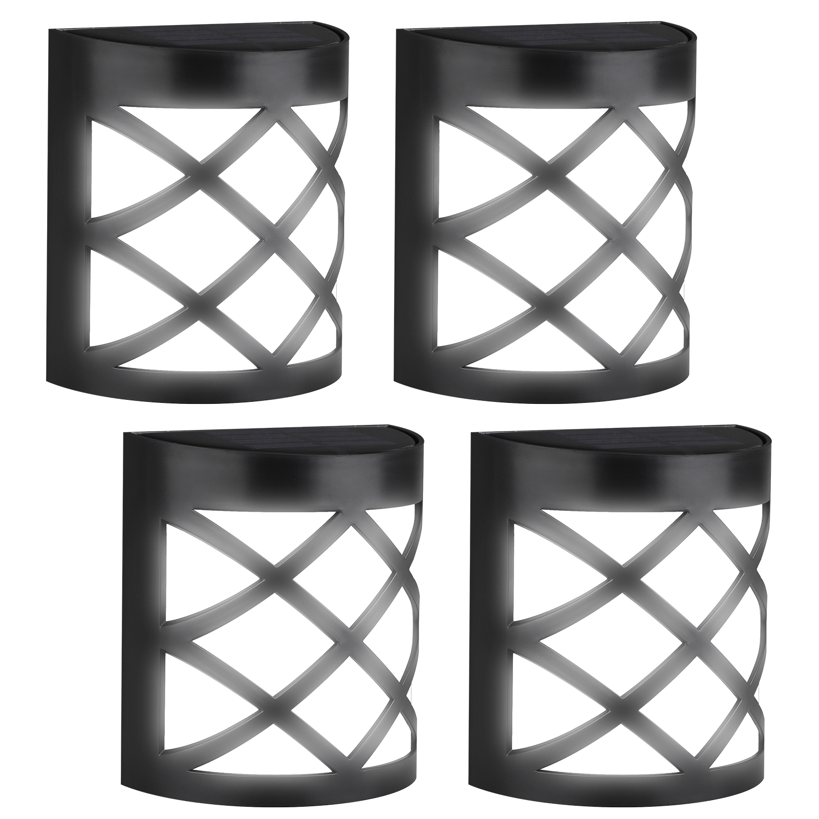 Solar Power LED Light Path Way Wall Landscape Mount Garden Fence Lamp Outdoor bo